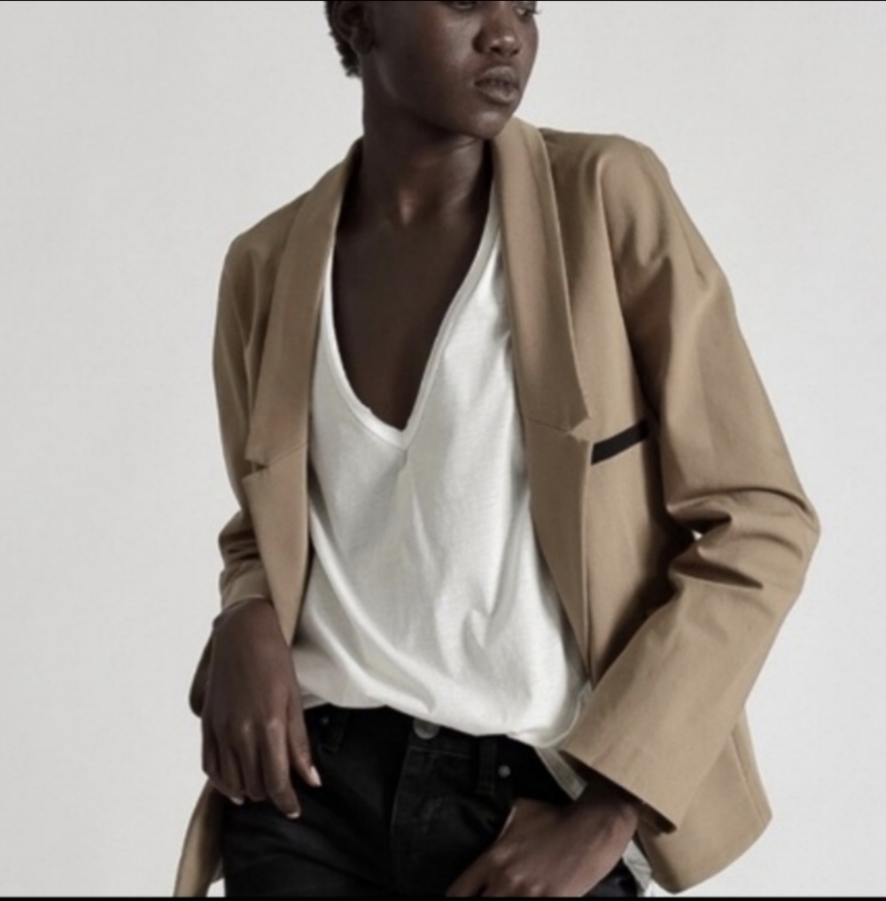 One x One Teaspoon Chicago dinner blazer jacket in mocha size XL